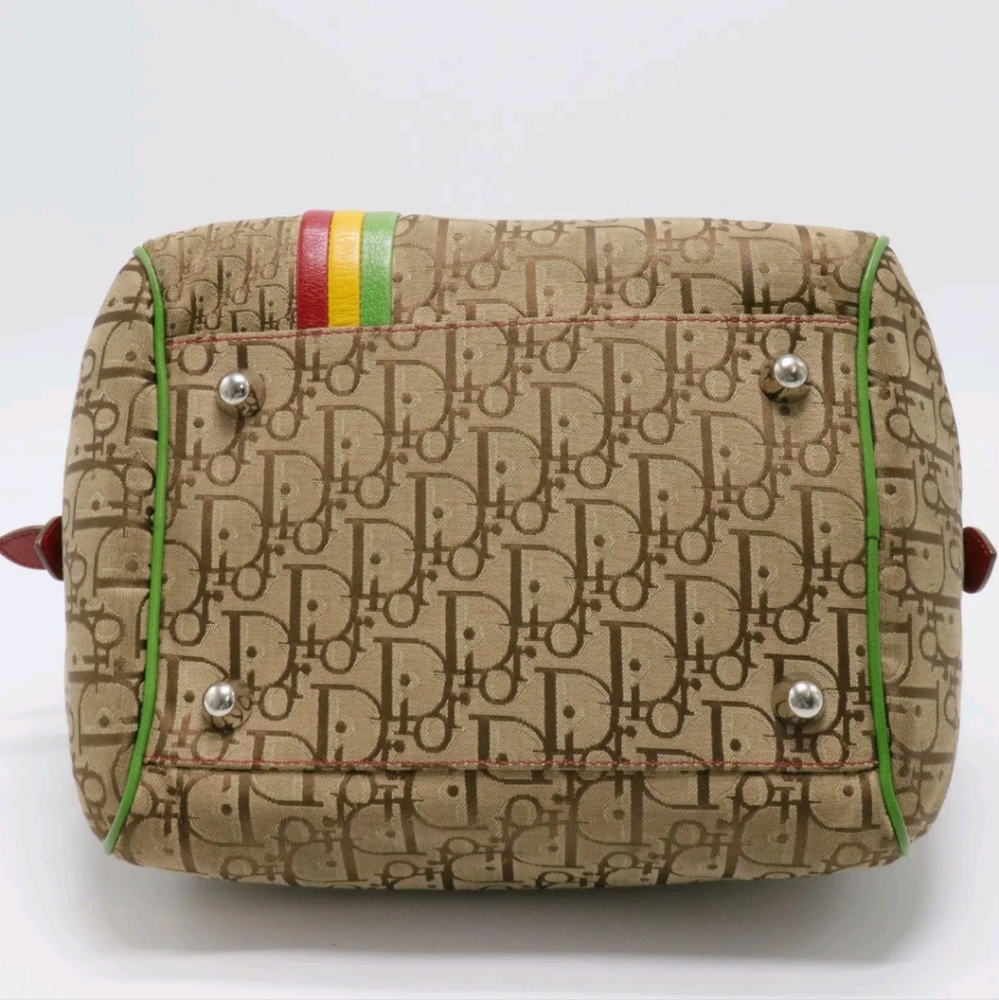 (VINTAGE) CHRISTIAN DIOR MONOGRAM BEIGE RASTA BOWLER - Picture 4 of 7